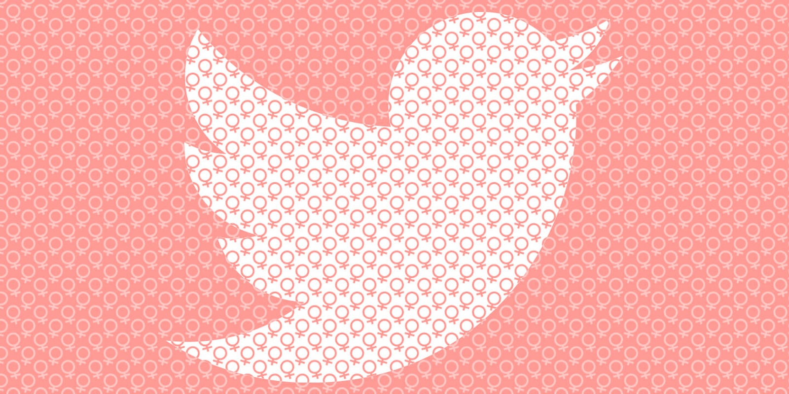 A Twitter bird icon made up of female symbols