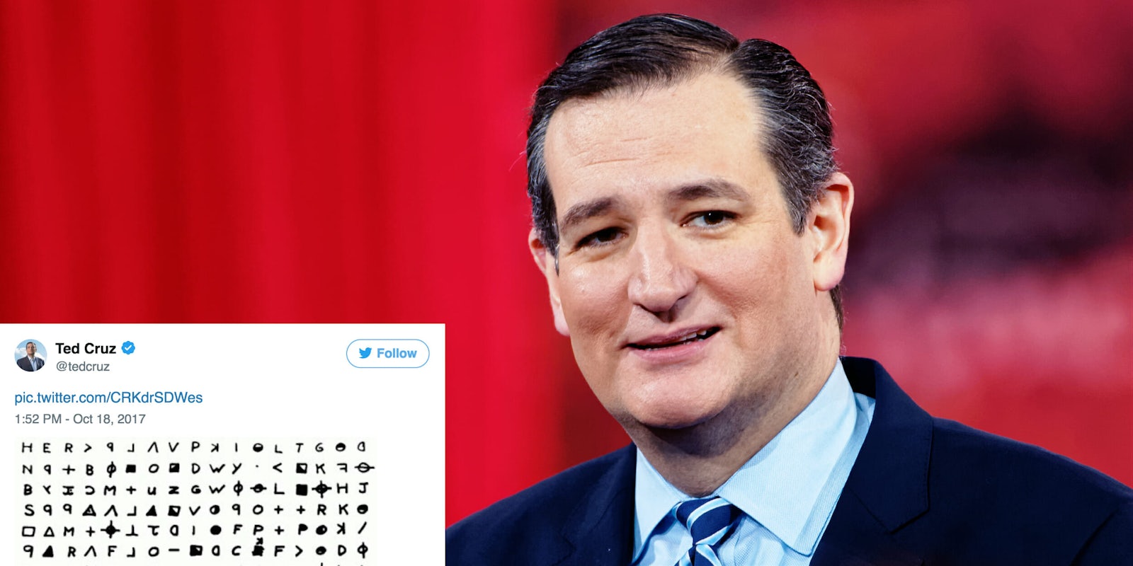 Ted Cruz Zodiac Killer Tweet