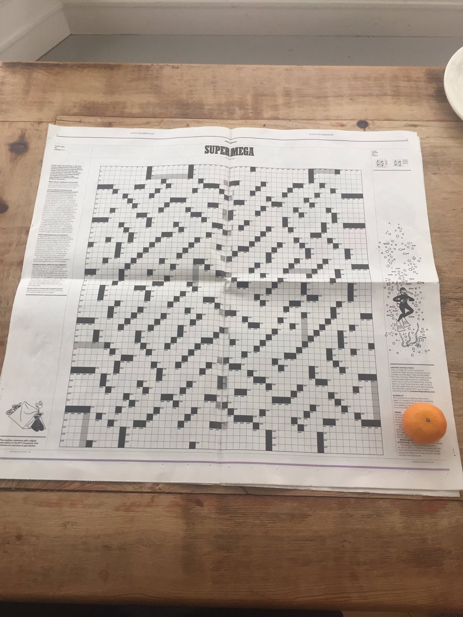 The New York Times Crossword Puzzle for Sunday Is the Biggest Ever