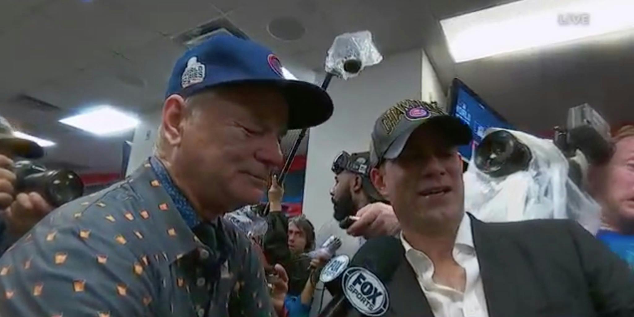 Bill Murray Interviews Cubs President Theo Epstein After World Series Win