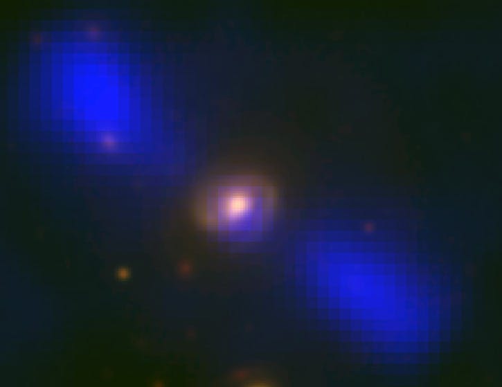 A radio-optical overlay image of galaxy J1649+2635.