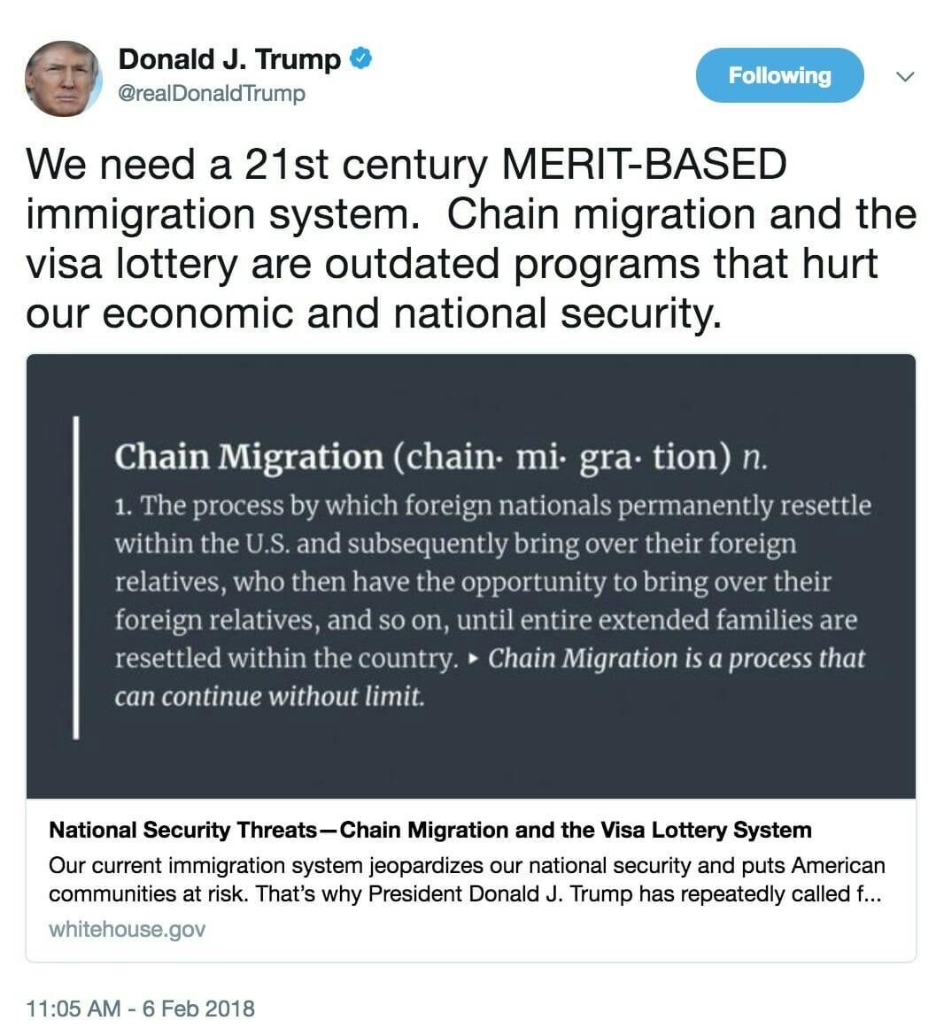 donald trump chain migration