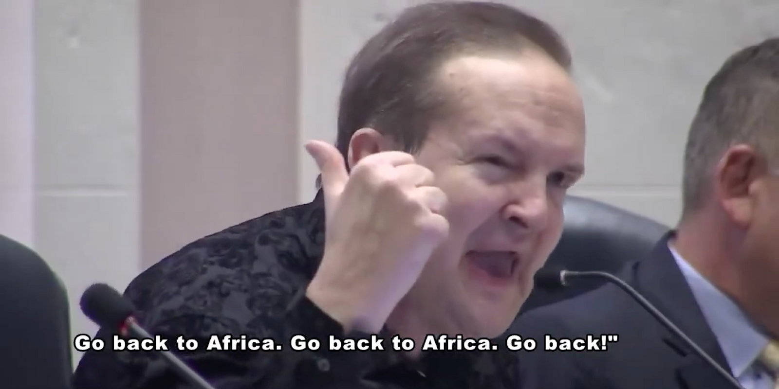 Paul Congemi, St. Petersburg, Florida, mayoral candidate, telling constituents to 'go back to Africa'
