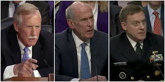 Sen. August King and DNI Dan Coats and NSA Chief Mike Rogers