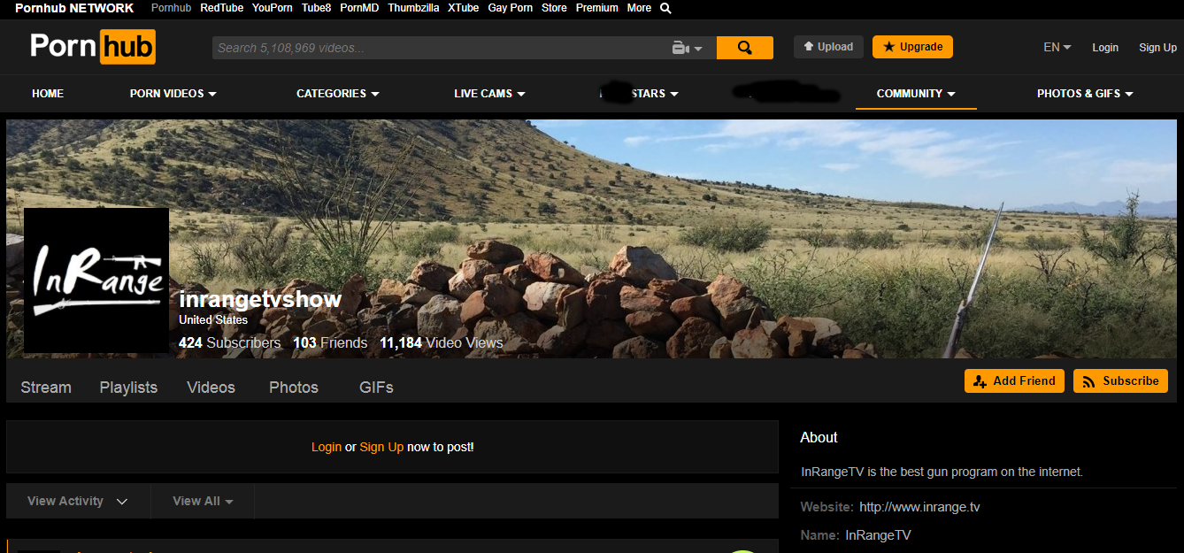 InRangeTV, Popular YouTube Gun Channel, Moves to Pornhub