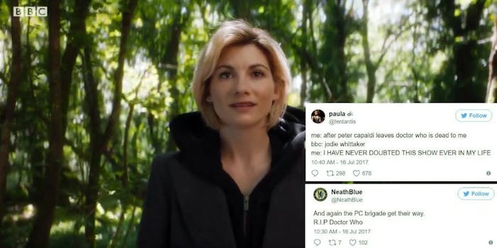 Doctor Who Jodie Whittaker Twitter reaction