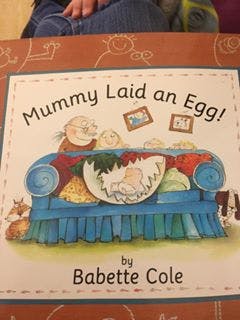 A page from the children's sex education book 'Mummy Laid an Egg!'