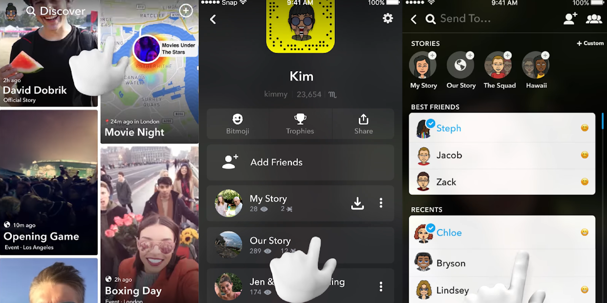 snapchat redesign new interface