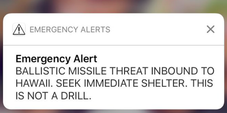 hawaii warning missile threat false alarm