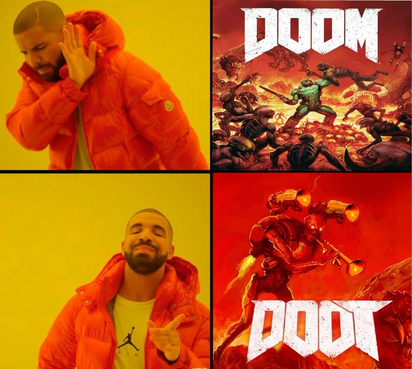 doom doot skull spooky meme