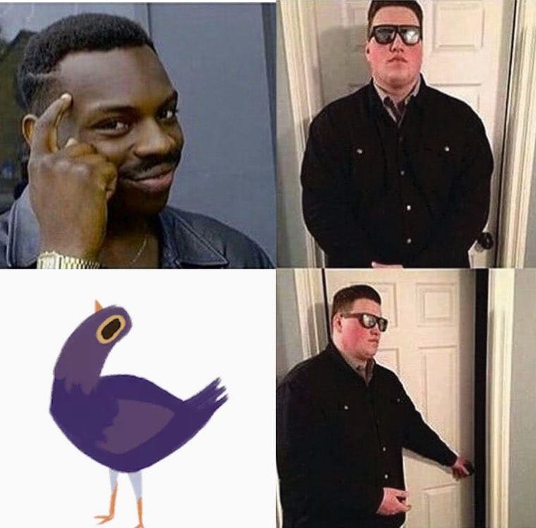 best memes 2017: roll safe purple dove