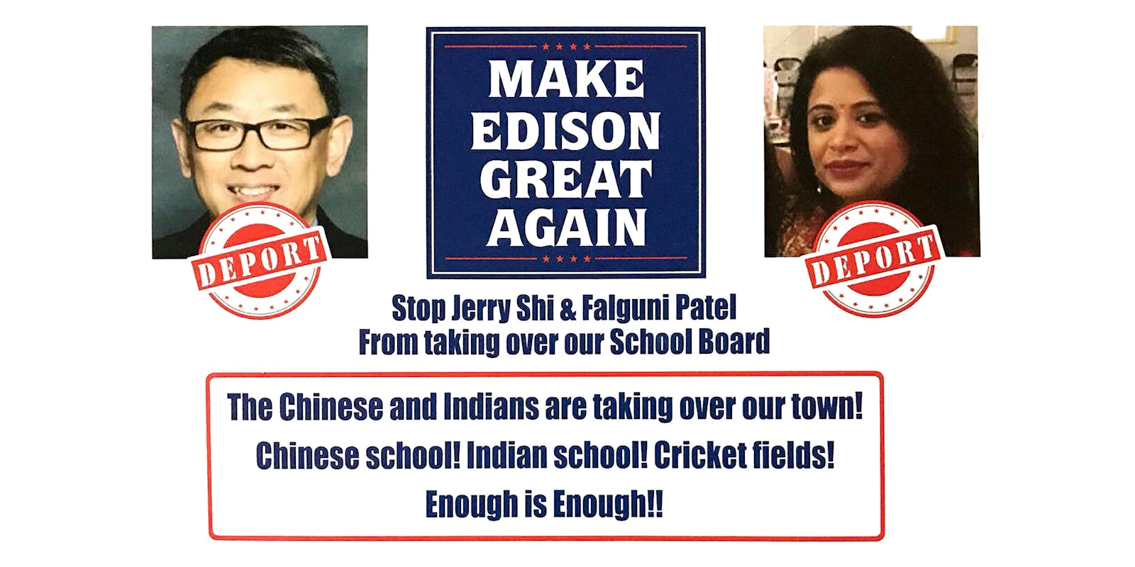 'Make Edison Great Again' school board flyer