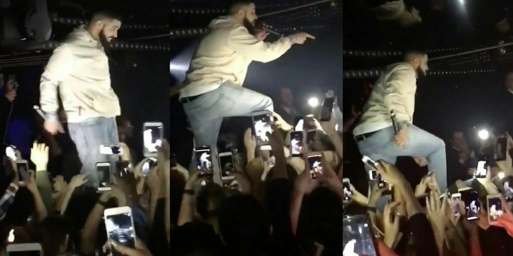 Drake Stops Concert to Yell at Fan for Inappropriately Touching Women at  Sydney Show - Drake Calls Out Groper in Concert