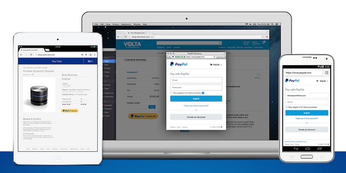 PayPal on iPad, desktop, phone