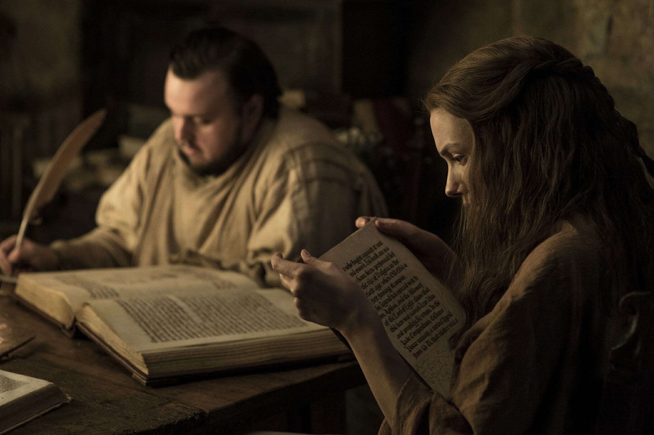 azor ahai : Sam and Gilly study at the Citadel 