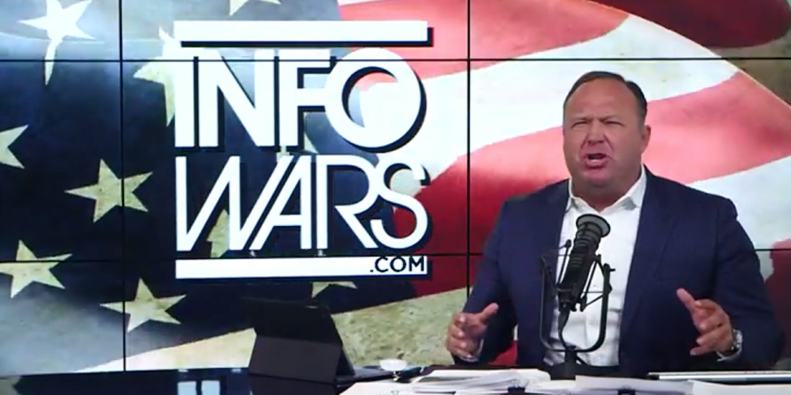 Alex Jones, of InfoWars, claims Donald Trump is being poisoned by globalists.