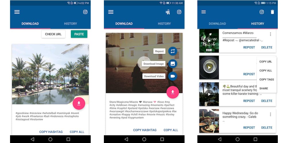 how to save instagram videos : Video Downloader Android app