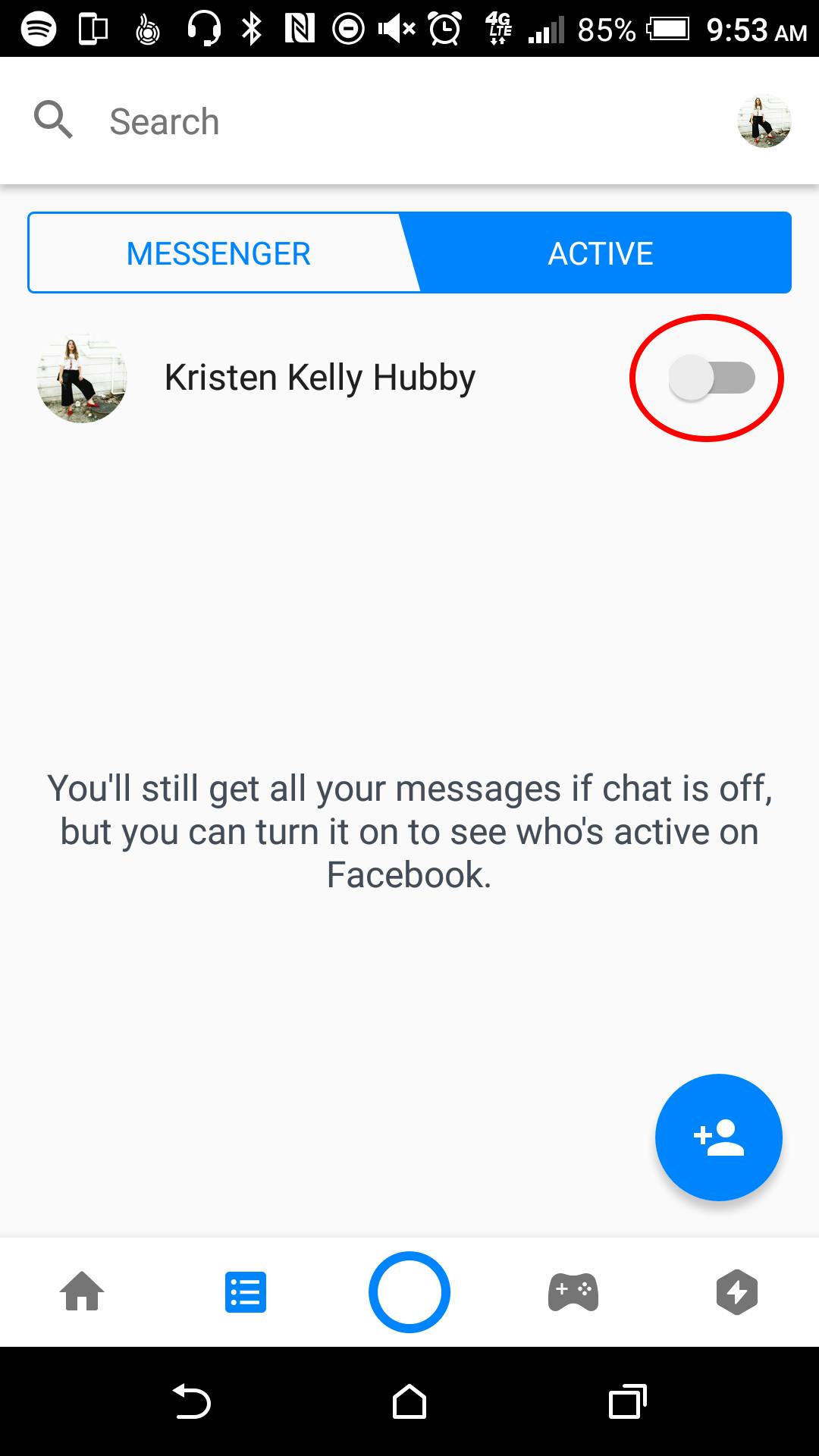 How to know if someone turned off chat for you