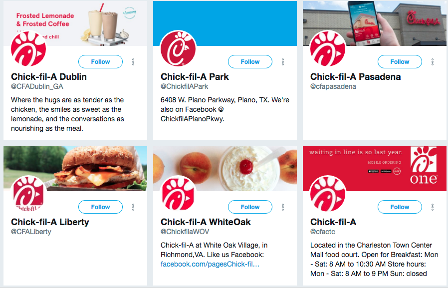 chick-fil-a follow list