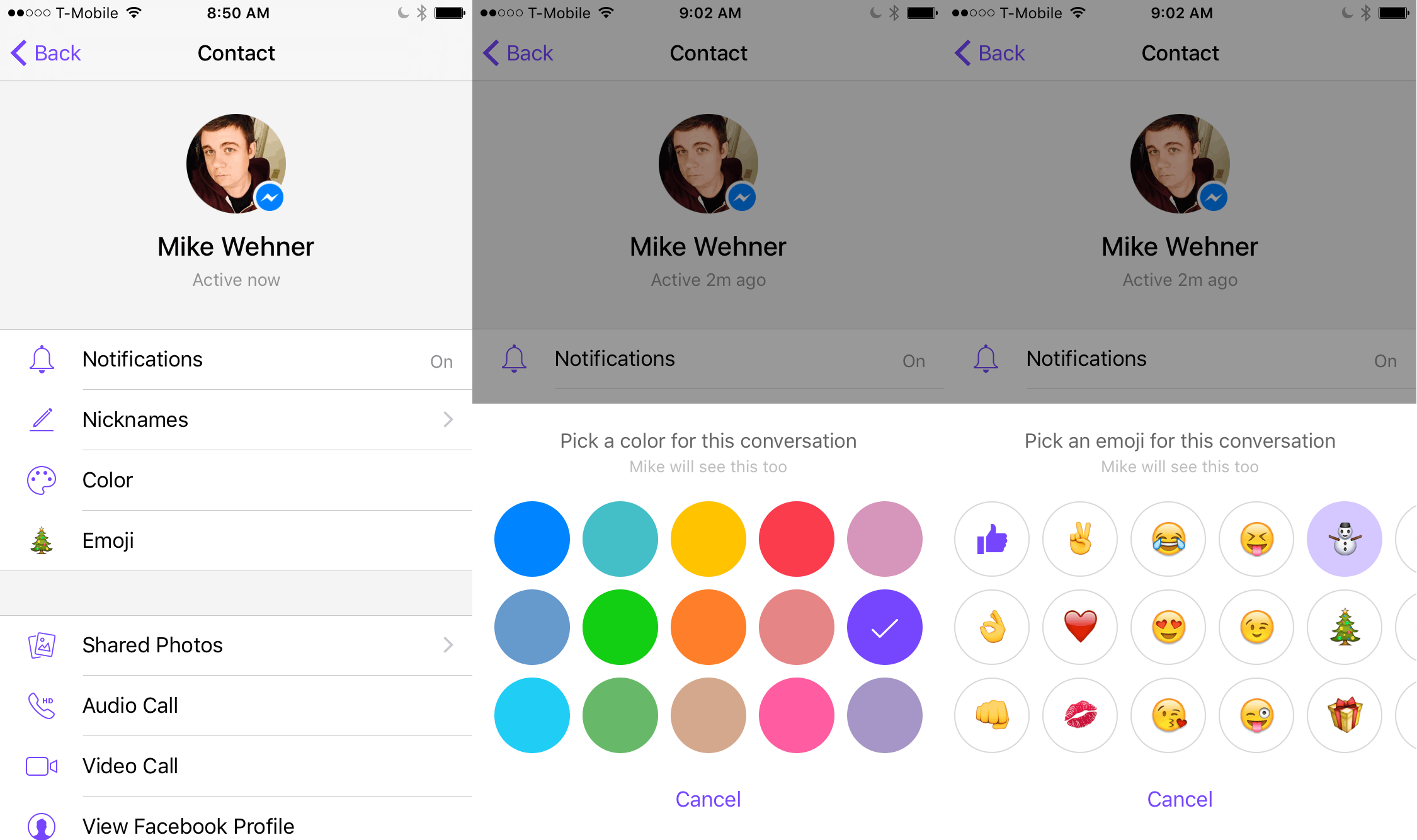 how to change messenger color