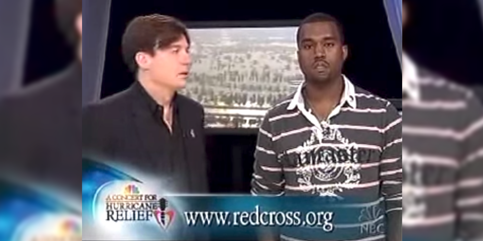 Kanye West says 'George Bush doesn't care about Black people' during a live Hurricane Katrina fundraiser