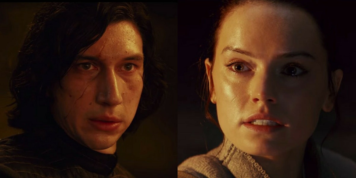 Kylo Ren and Rey in 'the Last Jedi' trailer.