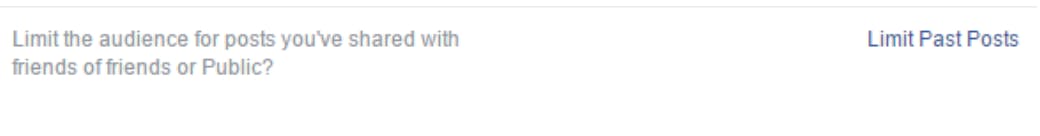 Facebook Limit Past Posts Screen