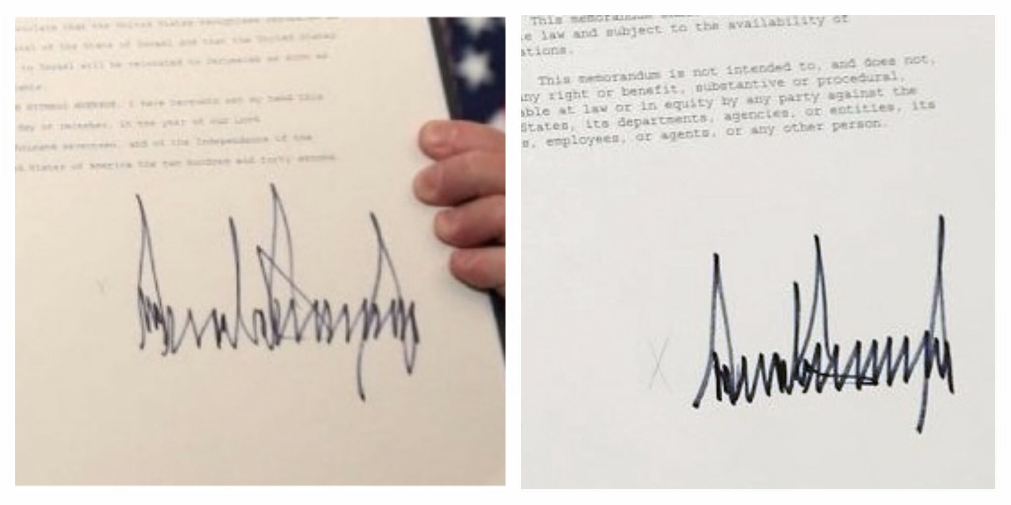 trump signature stroke