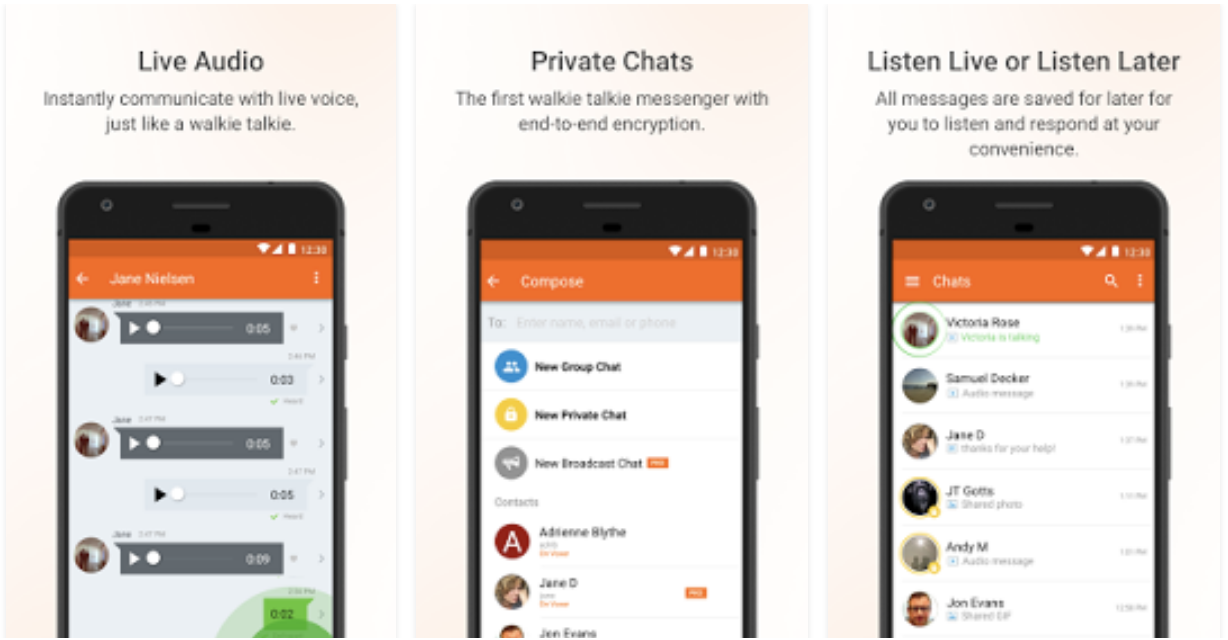 voxer walkie talkie messenger