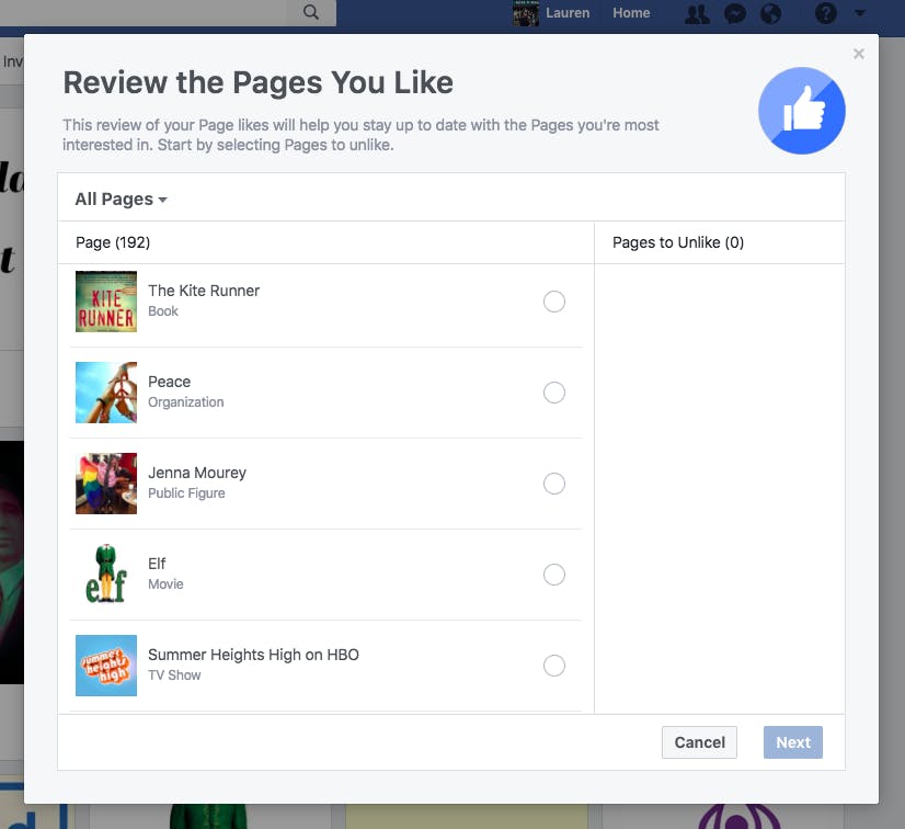how to remove facebook pages