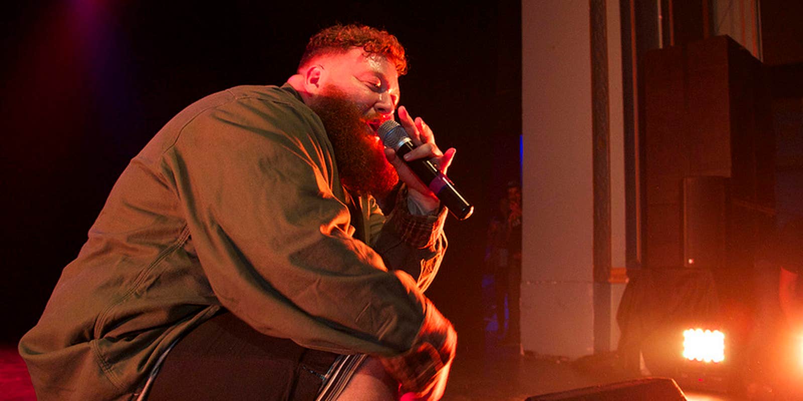 Action Shot Dave Rapper Watch rapper Action Bronson hurl a fan like a freaking javelin