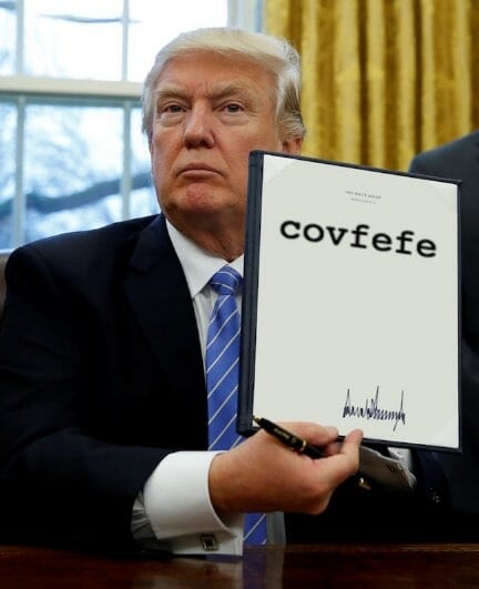 donald trump executive order covfefe meme