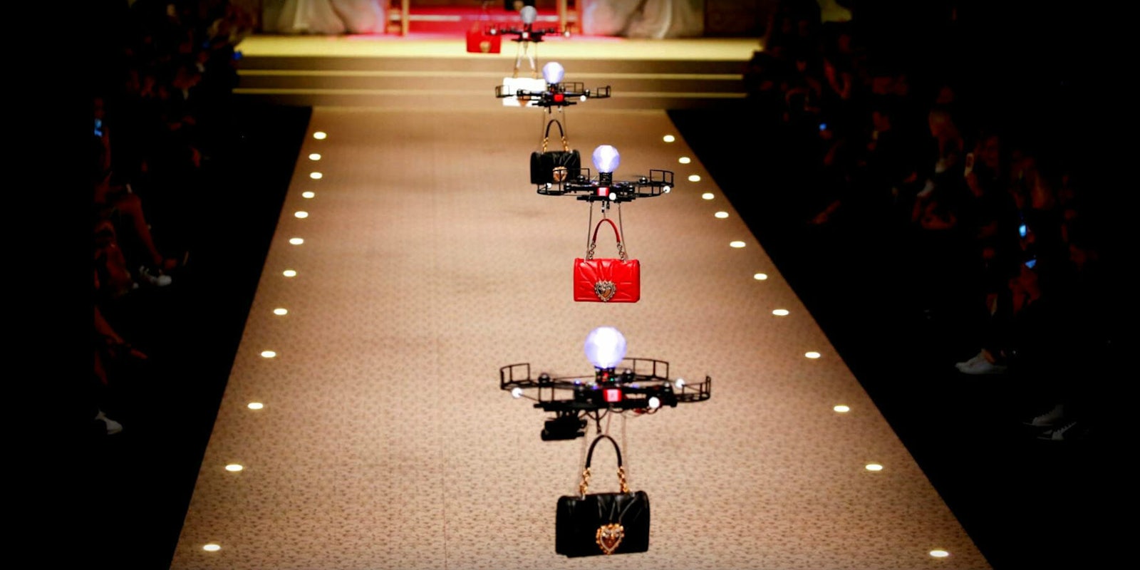 dolce and gabbana drone handbag at milan fashion week