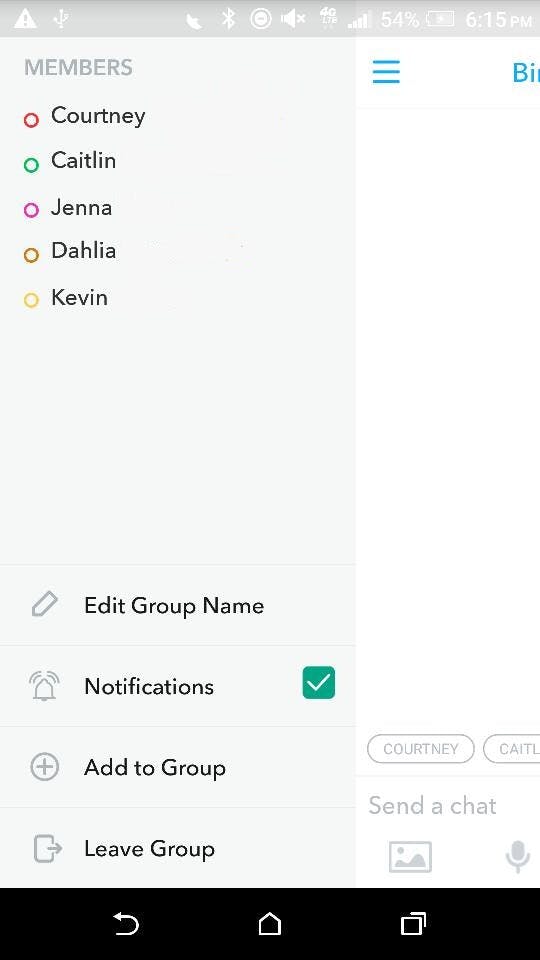 how to create a group on snapchat