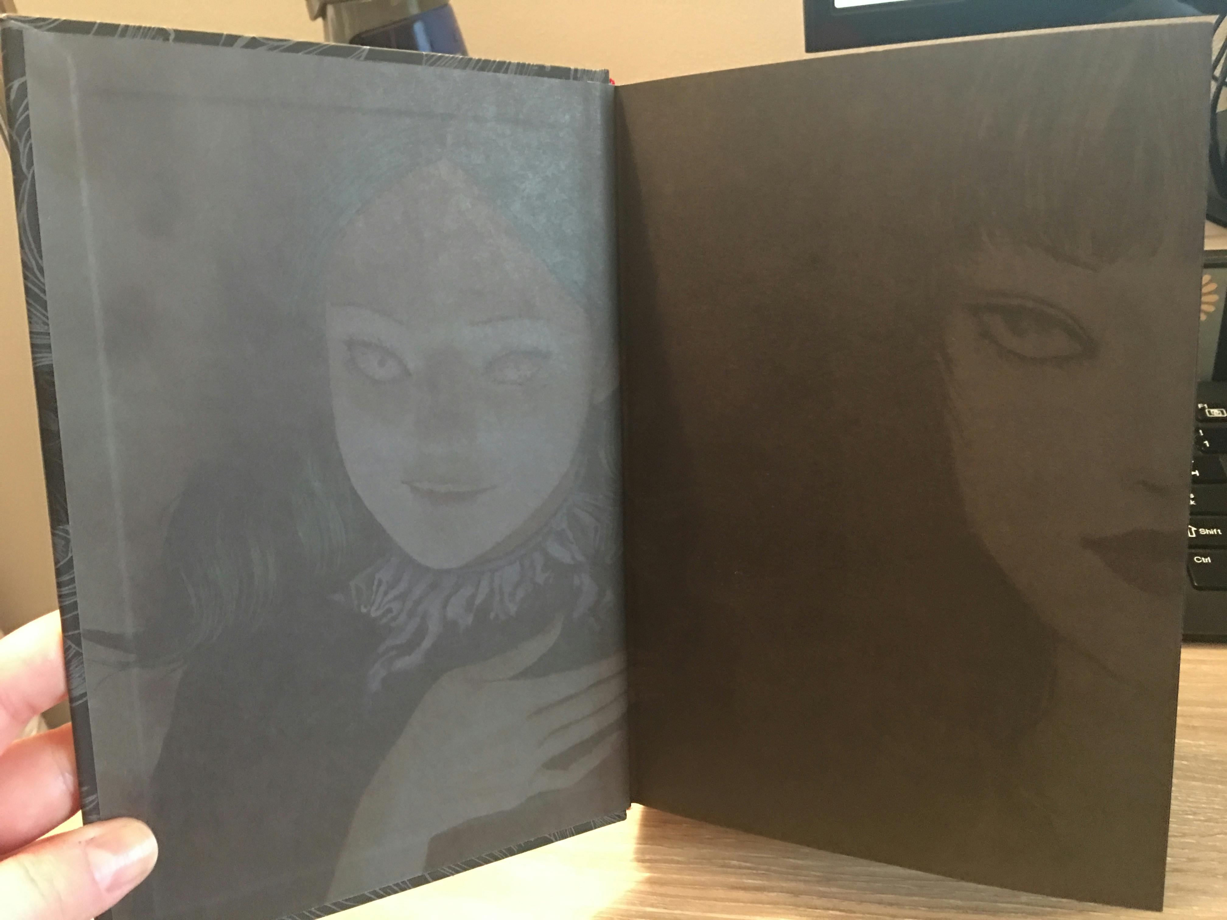 Even the black pages have a beautiful (and creepy) touch.