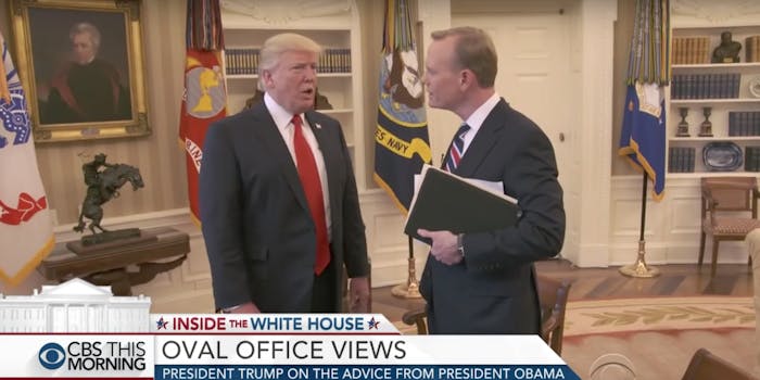 Donald Trump and Chris Dickerson in the White House