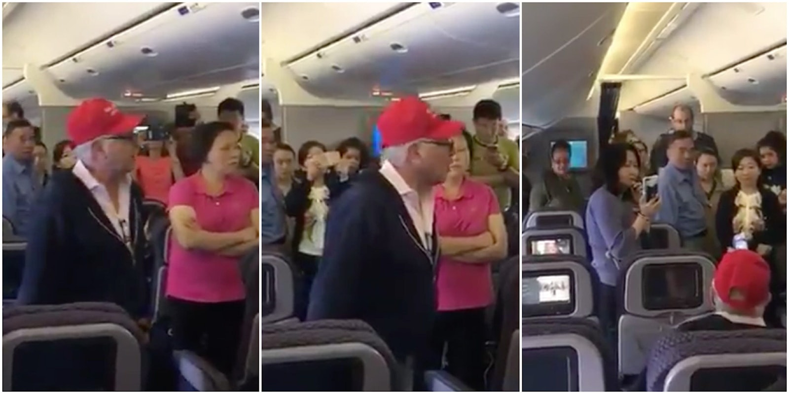 Man in MAGA Hat on United Flight 187
