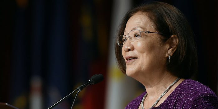 U.S. Sen. Mazie Hirono of Hawaii addresses the National Guard Association of the United States 138th General Conference.