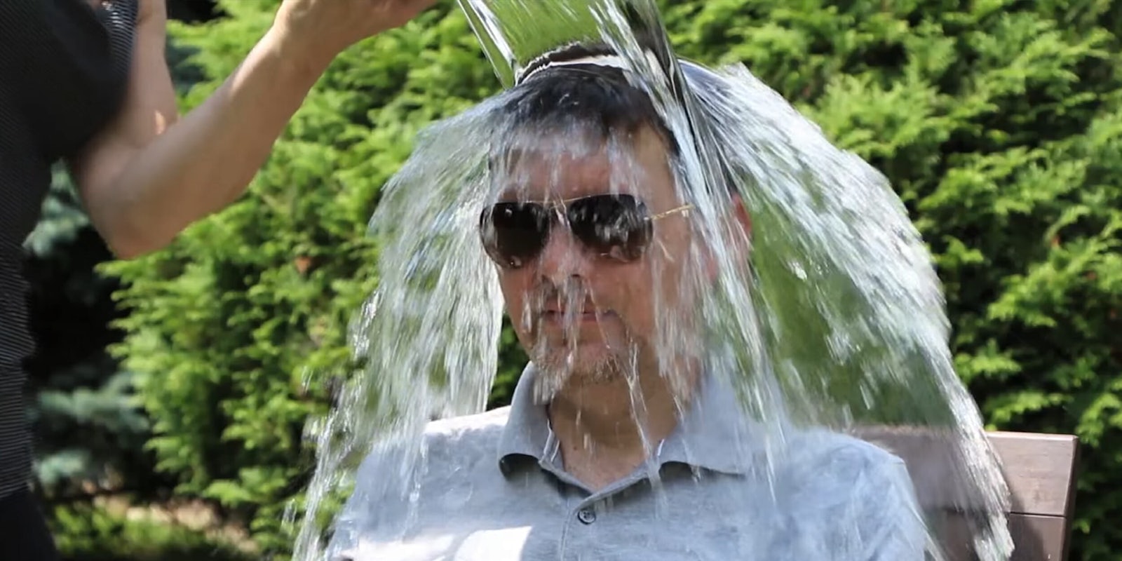 Anthony Senerchia Jr. doing the Ice Bucket Challenge