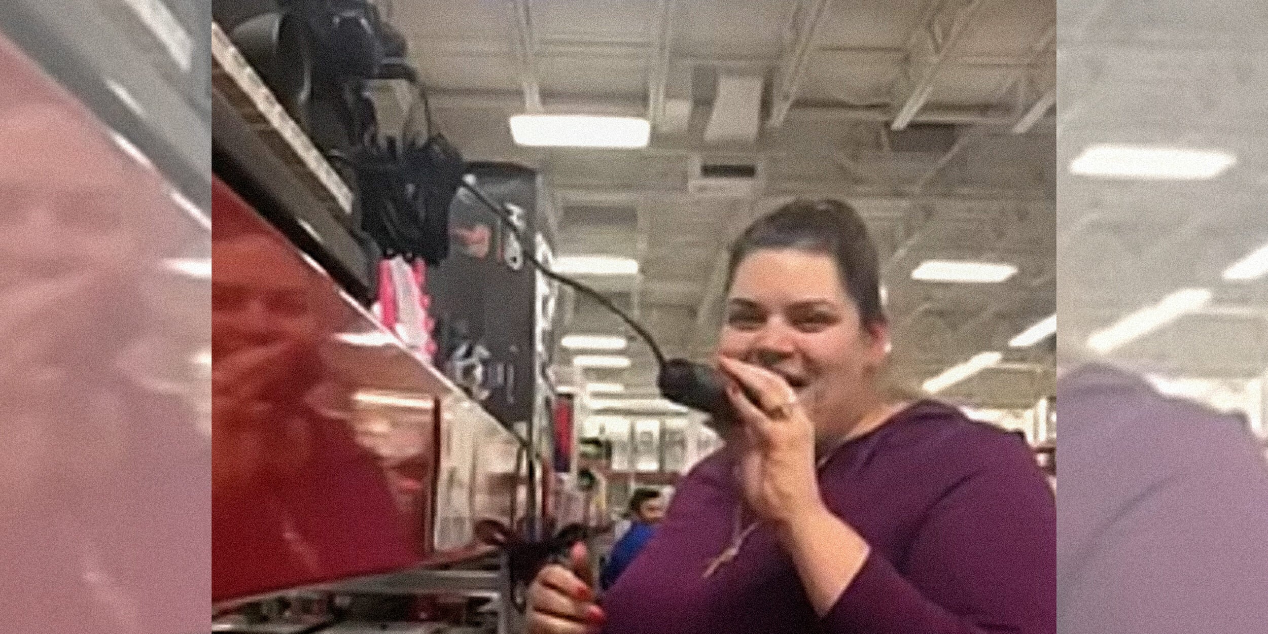 Woman Absolutely Kills It on Sam's Club Karaoke Machine