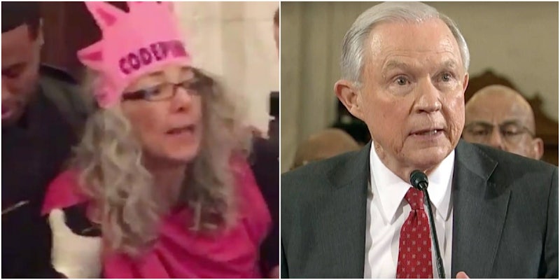Desiree Fairooz and Jeff Sessions