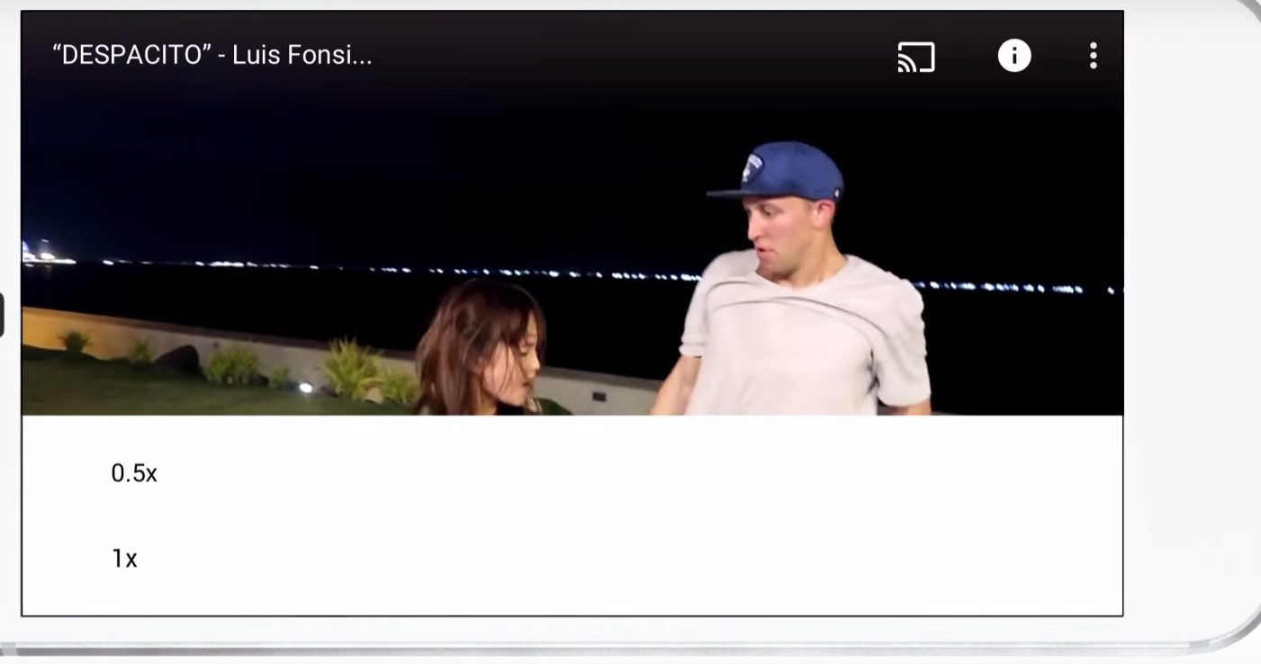 youtube mobile speed up slow down