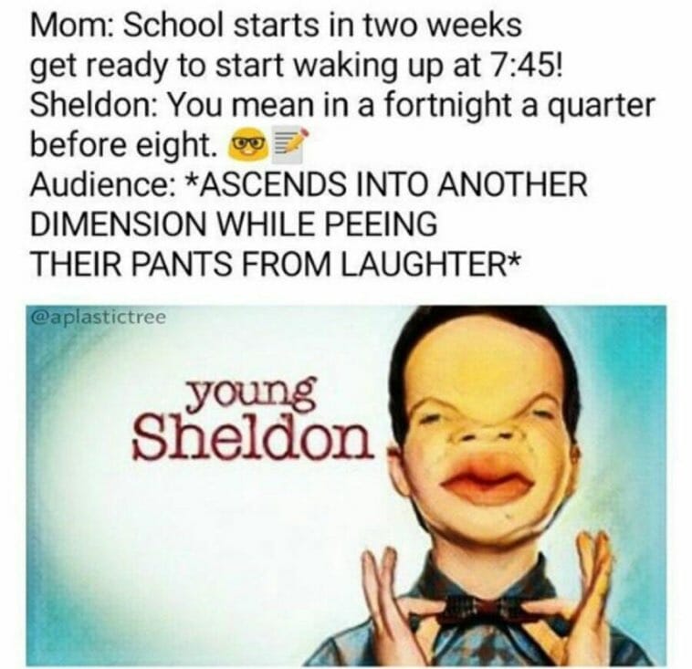 young sheldon memes fortnight meme