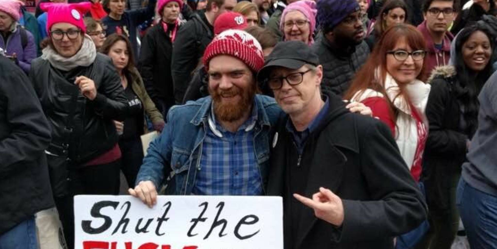 Steve Buscemi Approves Big Lebowski Protest Sign at Women s March