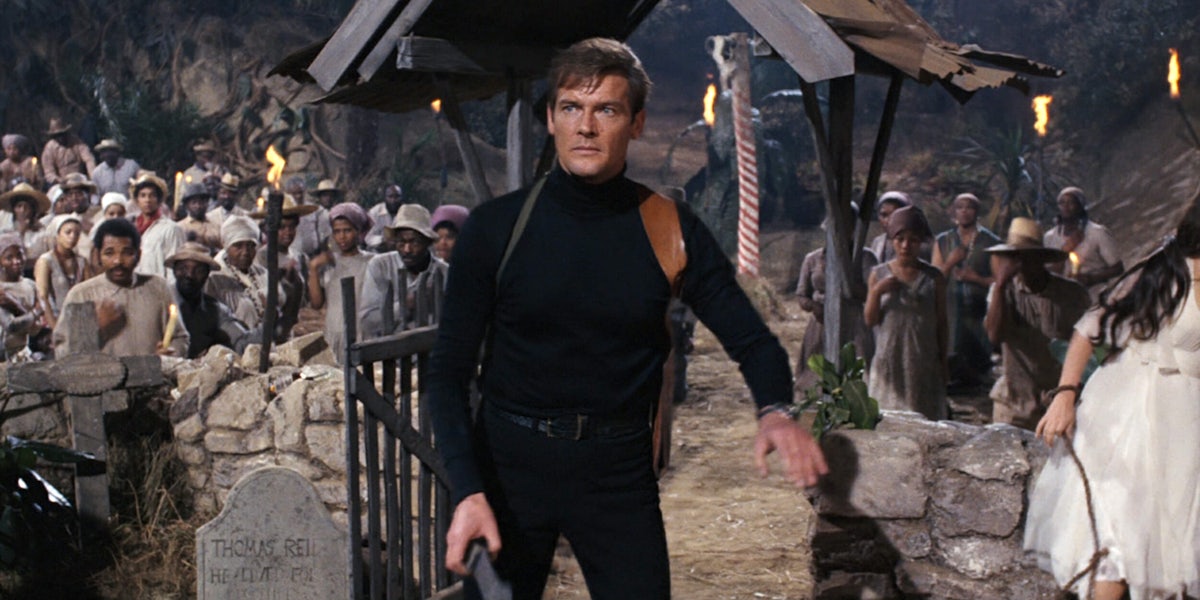 Roger Moore as James Bond in Live and Let Die