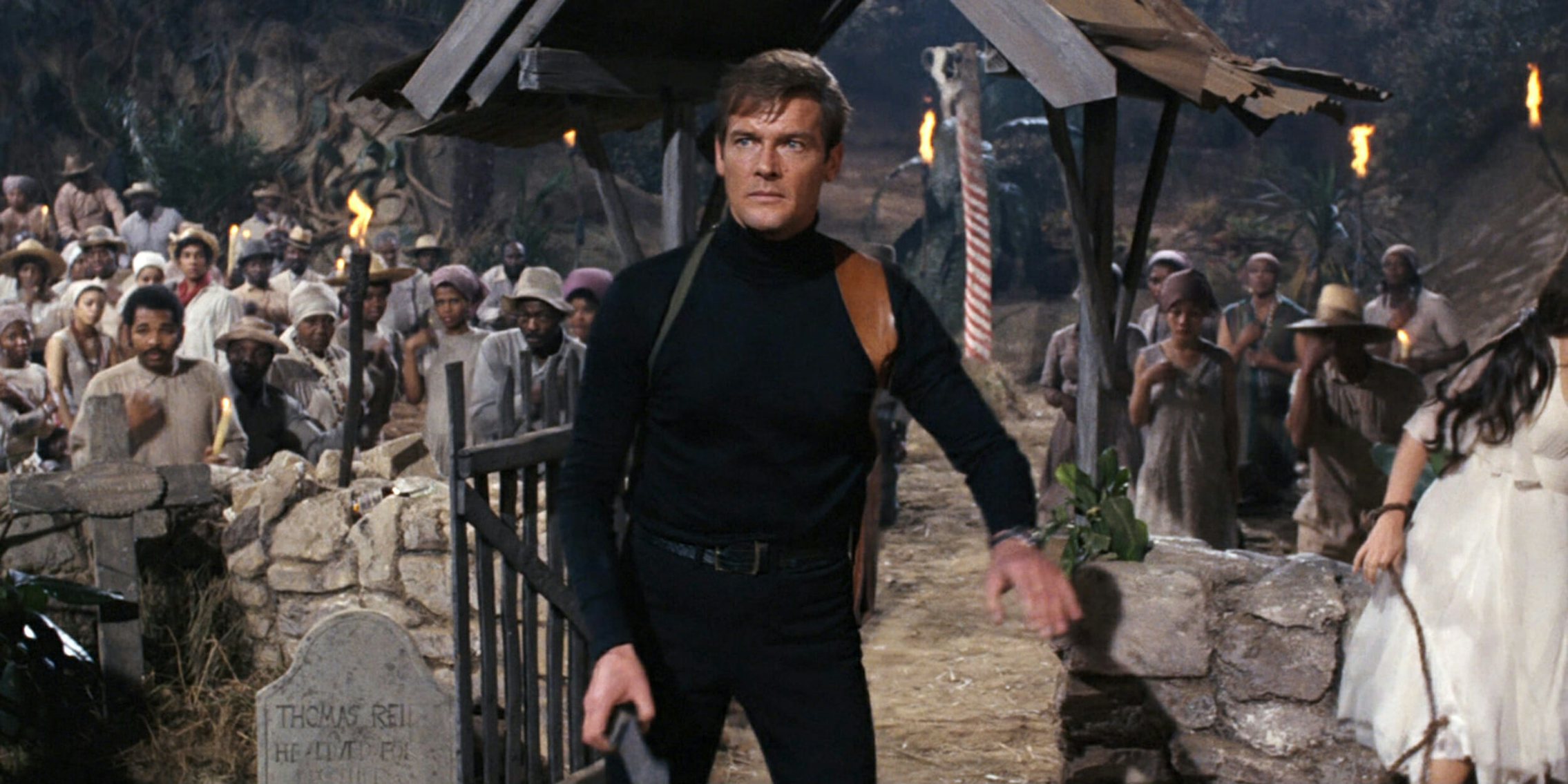 Roger Moore as James Bond in Live and Let Die