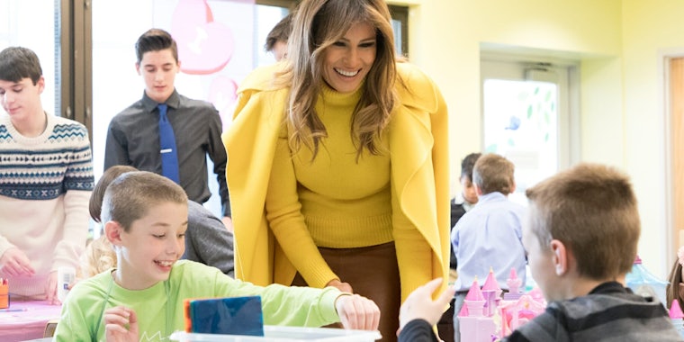 Melania Trump met with tech giants today to talk about ending cyberbullying.
