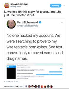 he just tweeted it out