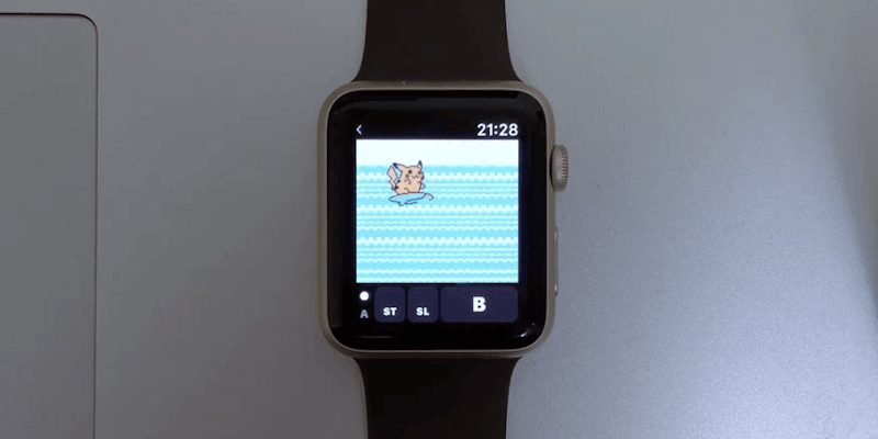 Pikachu on Apple Watch Game Boy emulator