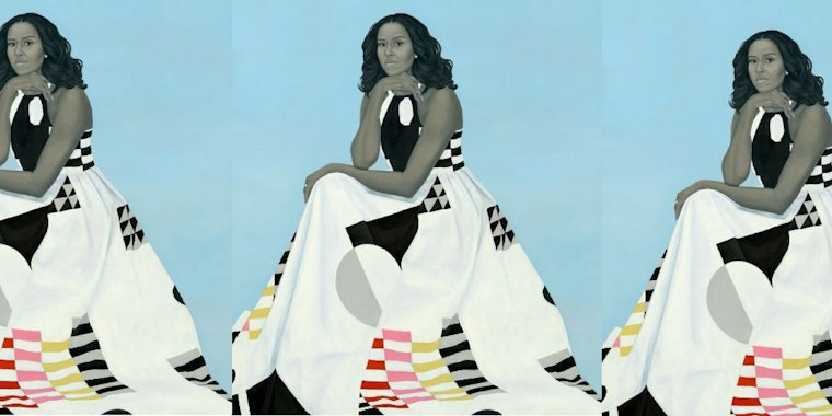 Former First Lady Michelle Obama's official portrait.